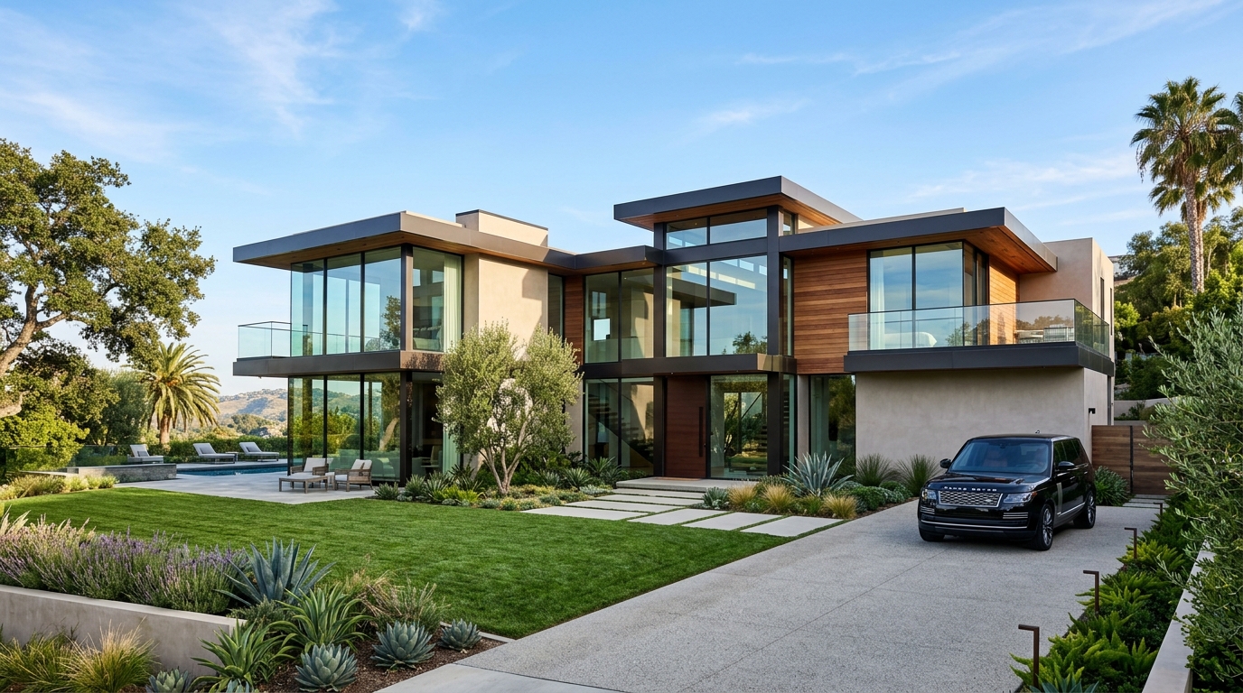 Home exterior in daylight
